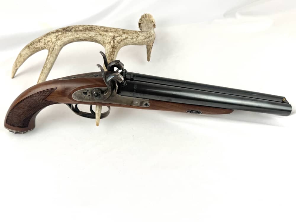 Pedersoli Howdah Hunter double barrel .58 cal muzzleloading pistol-img-0