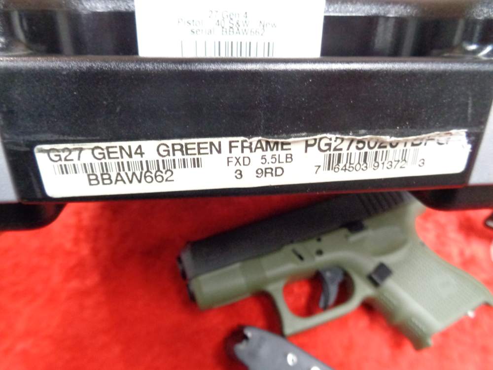 NEW Glock G27 Gen 4 40 S&W FACTORY GREEN RARE 40S&W GEN4 27 WE TRADE-img-8