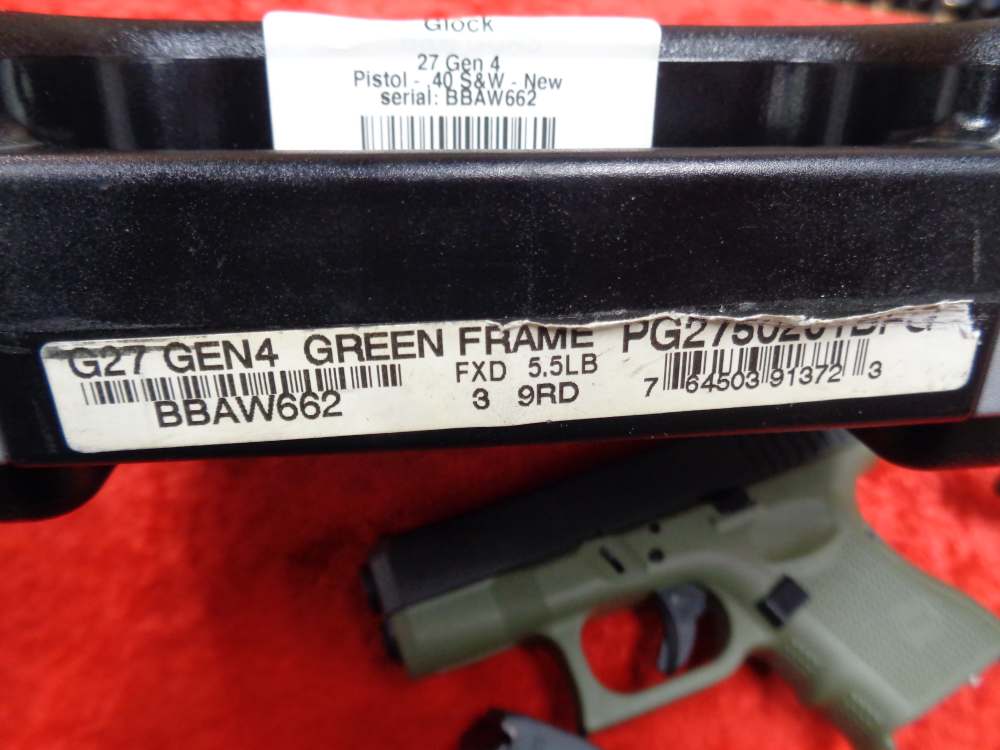 NEW Glock G27 Gen 4 40 S&W FACTORY GREEN RARE 40S&W GEN4 27 WE TRADE-img-9