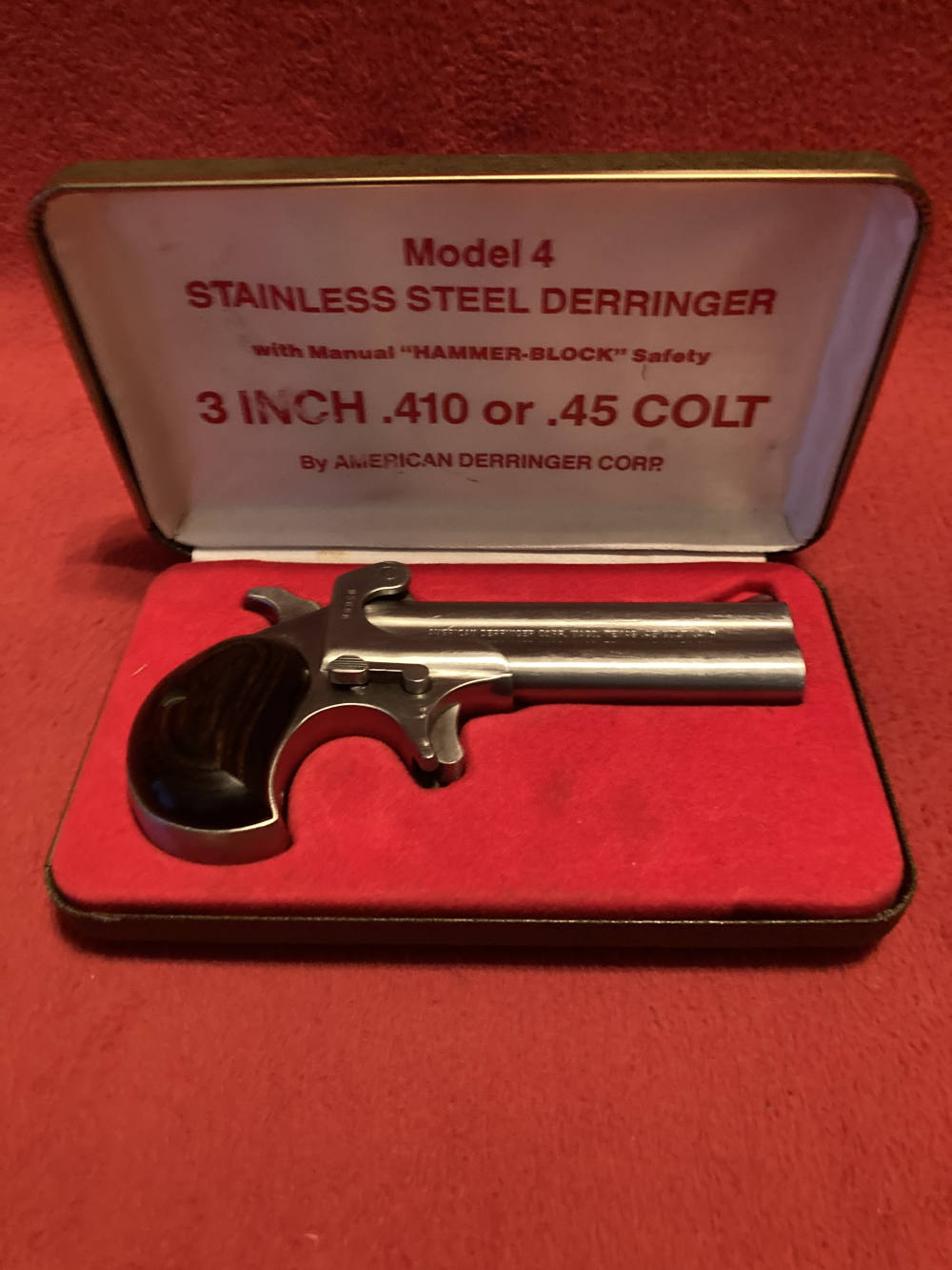 PRISTINE American Derringer Model 4  M-4 Alaskan Survival Set 45/410-img-11