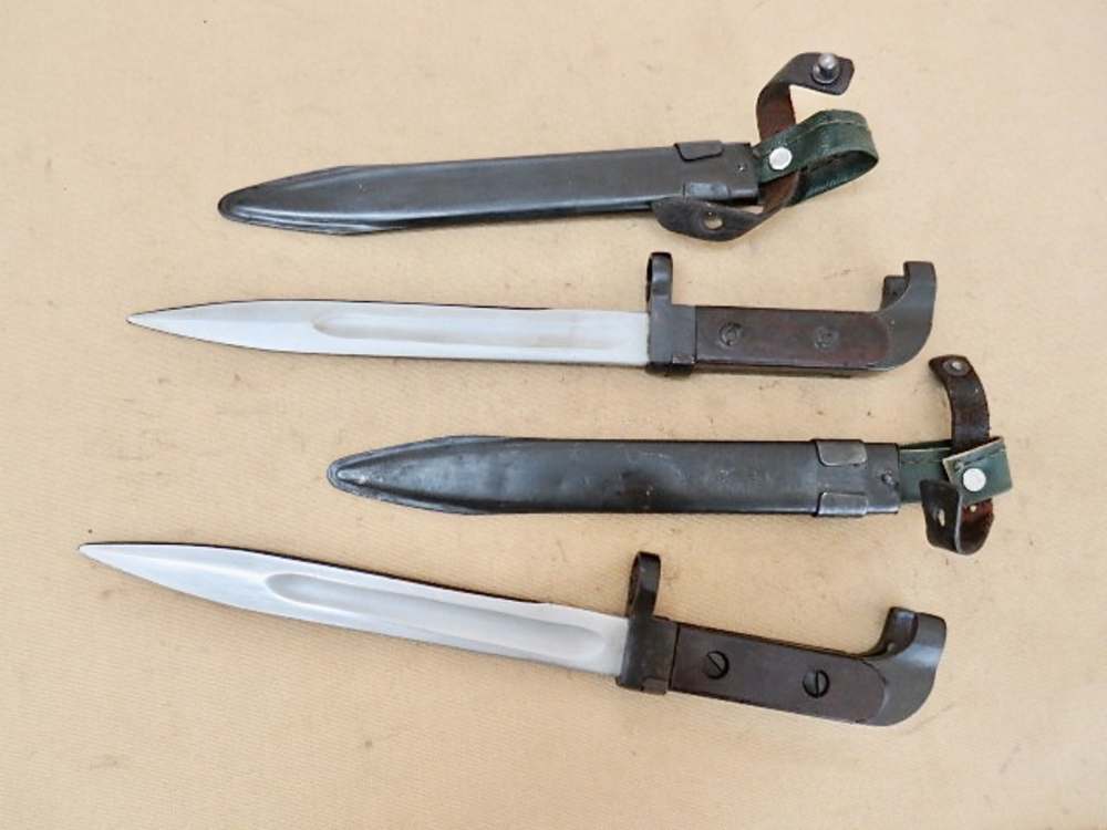 2 Bulgarian AK-47 Rifle Bayonet & Scabbard for Milled Receiver AK47-img-0