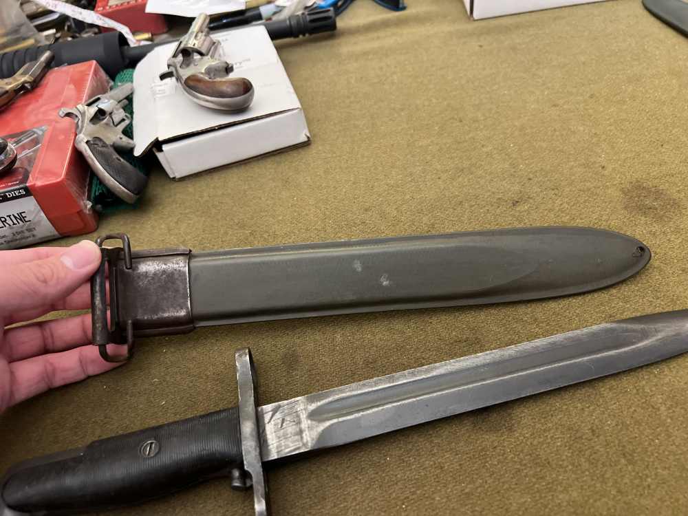Original WW2 M1 Garand bayonet 10” UFH Union Fork & Hoe USGI rifle knife -img-6