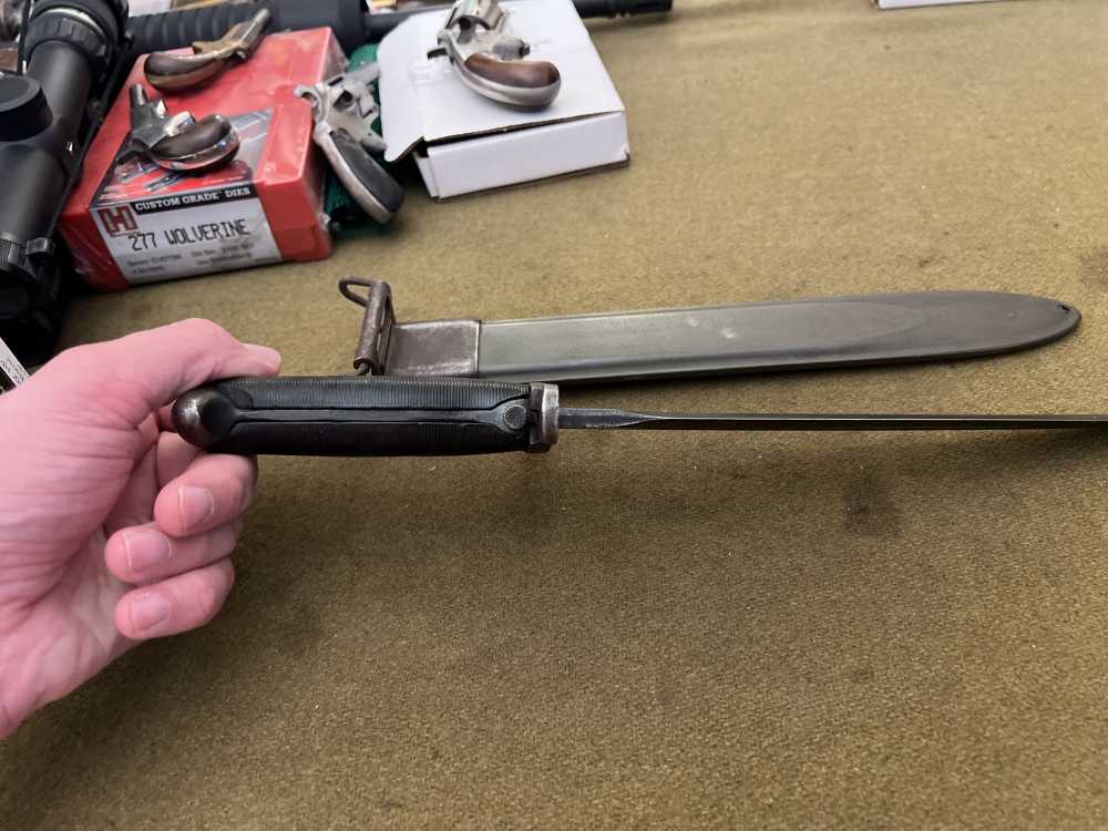 Original WW2 M1 Garand bayonet 10” UFH Union Fork & Hoe USGI rifle knife -img-5