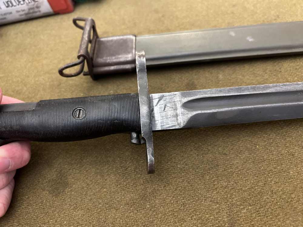 Original WW2 M1 Garand bayonet 10” UFH Union Fork & Hoe USGI rifle knife -img-2