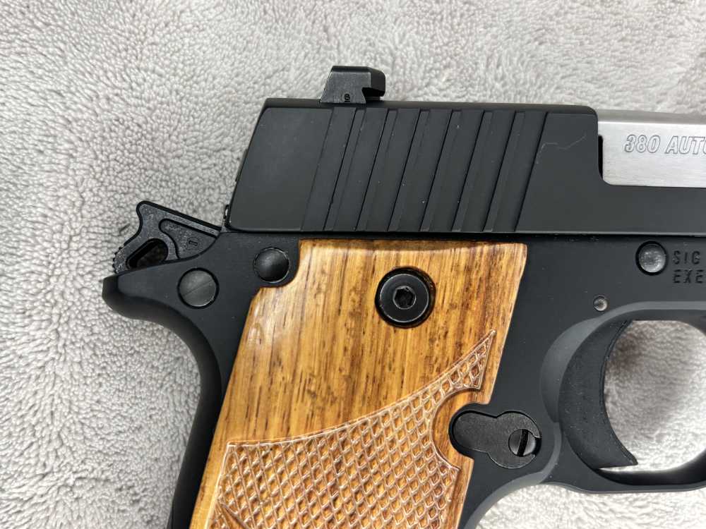Sig Sauer P238 Original Case W/Papers 2 sets of Grips 2 7 Round Mags -img-18
