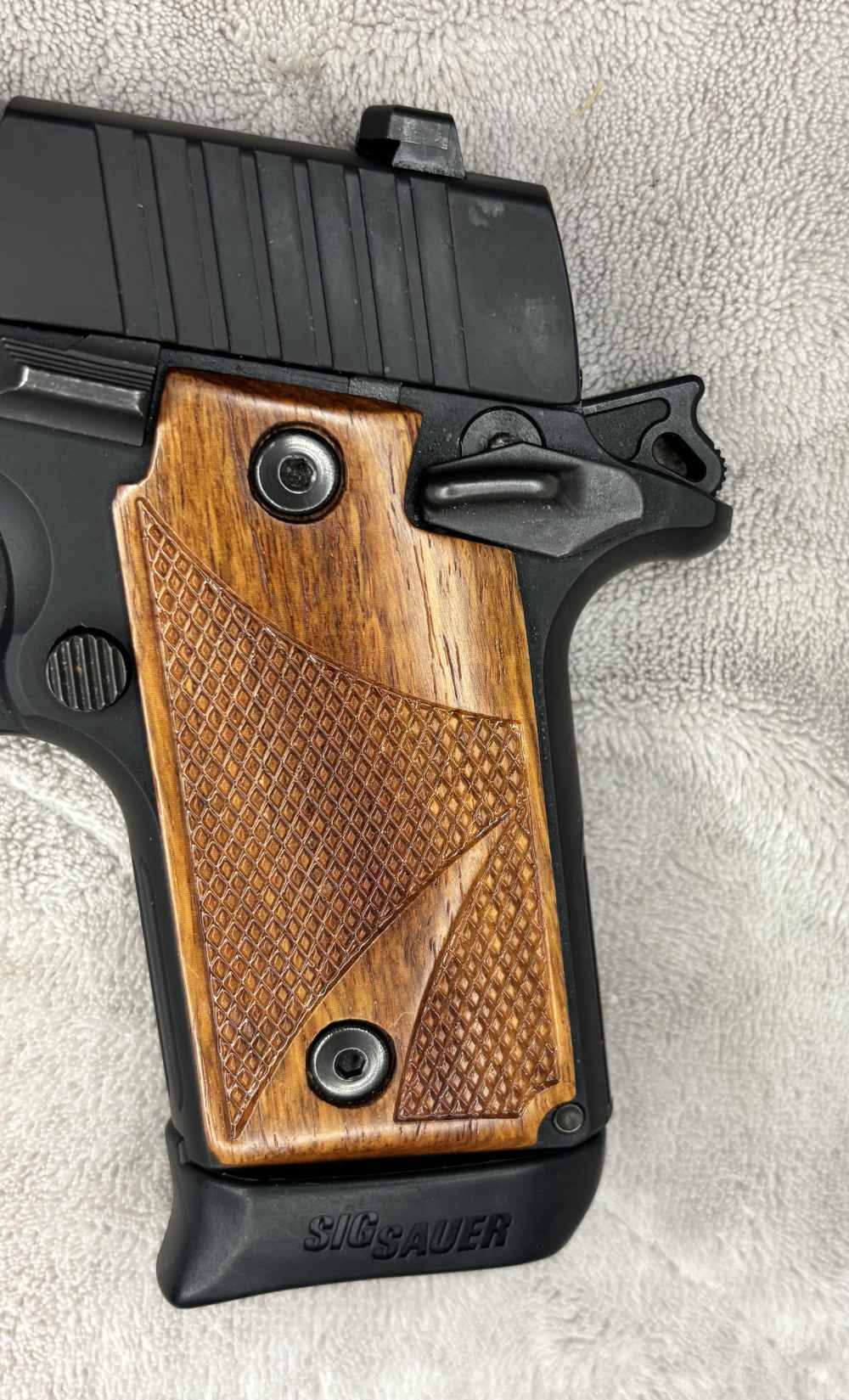 Sig Sauer P238 Original Case W/Papers 2 sets of Grips 2 7 Round Mags -img-11