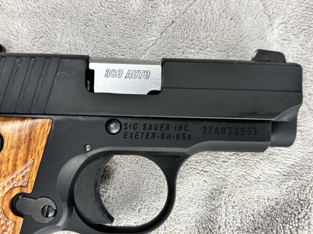 Sig Sauer P238 Original Case W/Papers 2 sets of Grips 2 7 Round Mags -img-17