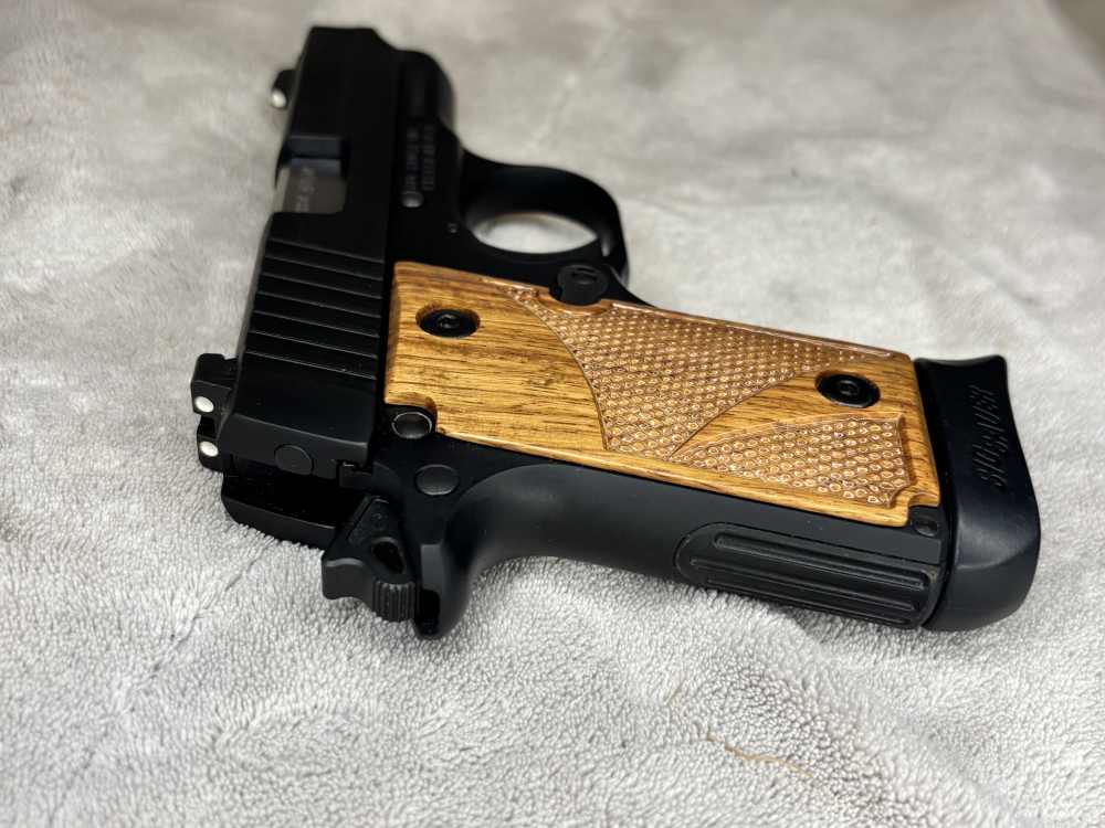 Sig Sauer P238 Original Case W/Papers 2 sets of Grips 2 7 Round Mags -img-20