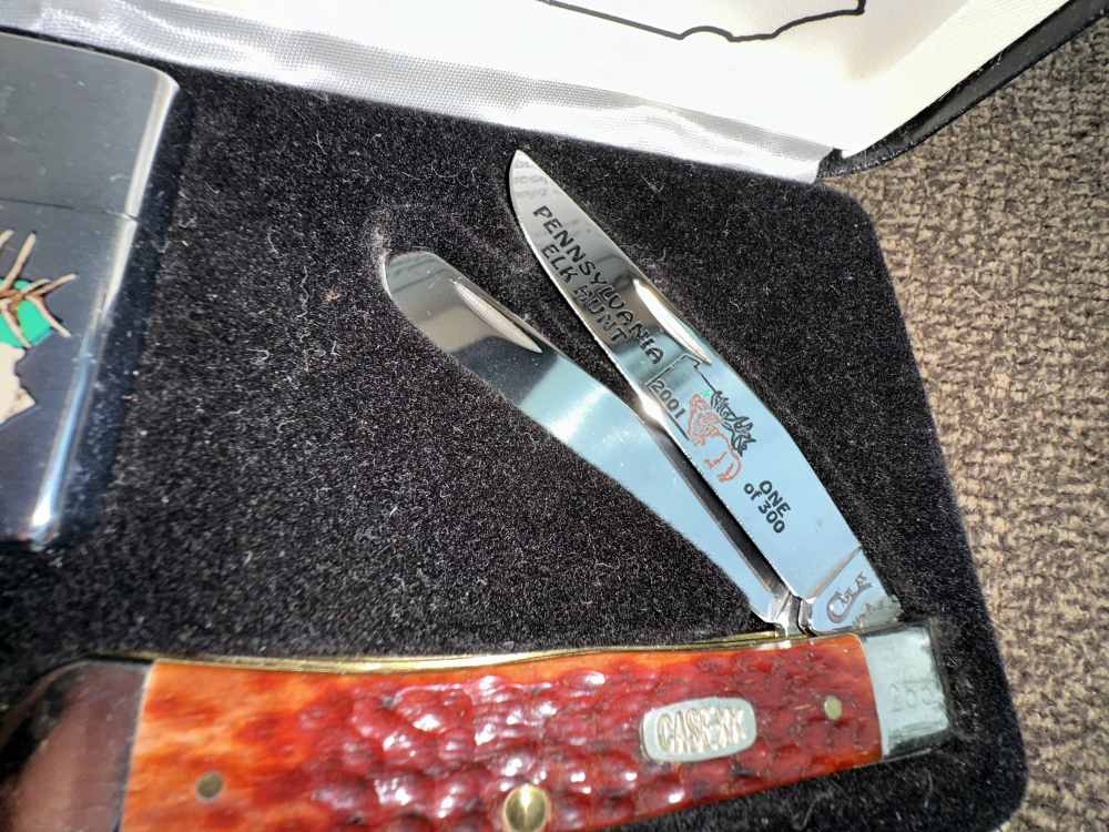 RARE 2001 PA Elk Hunter Case Knife & Zippo Set – 1 of 300 – UNUSED -img-9