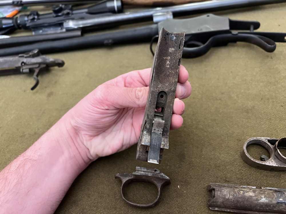 Lot of Winchester Model 1897 97 12 gauge shotgun parts bolt carrier trigger-img-5