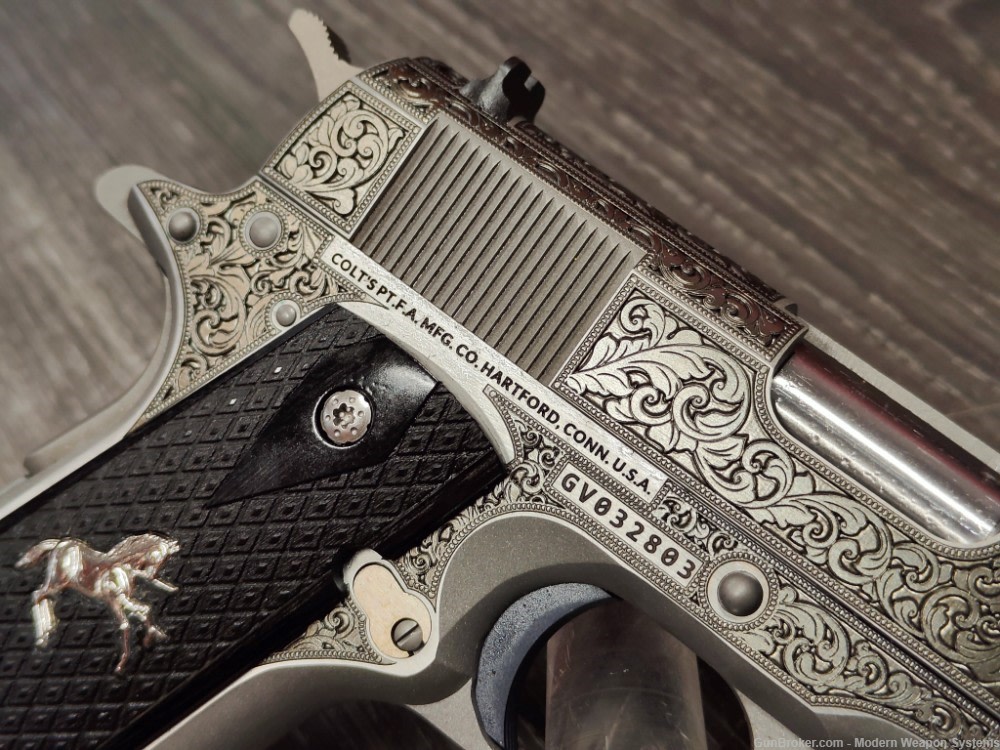 COLT 1911 ENGRAVED SCROLL EMBELISHED ORNATE FILIGREE O1911C-SS38-img-7