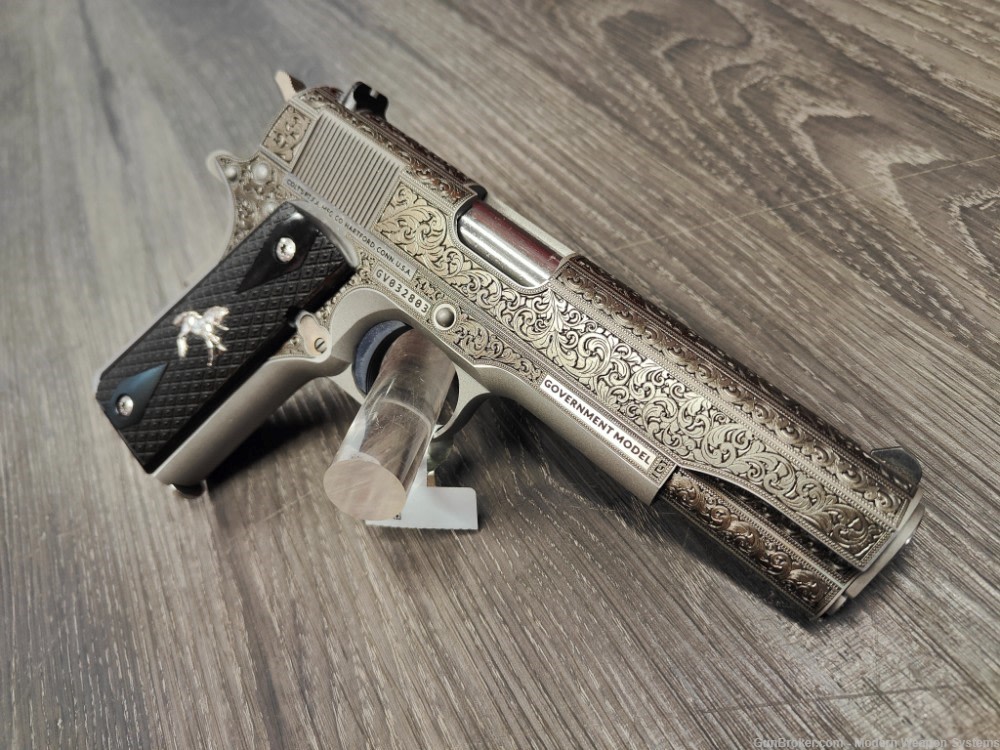 COLT 1911 ENGRAVED SCROLL EMBELISHED ORNATE FILIGREE O1911C-SS38-img-1