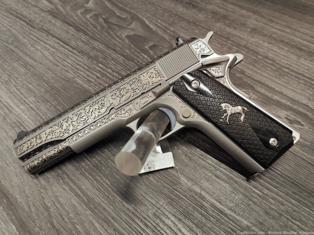 COLT 1911 ENGRAVED SCROLL EMBELISHED ORNATE FILIGREE O1911C-SS38-img-0