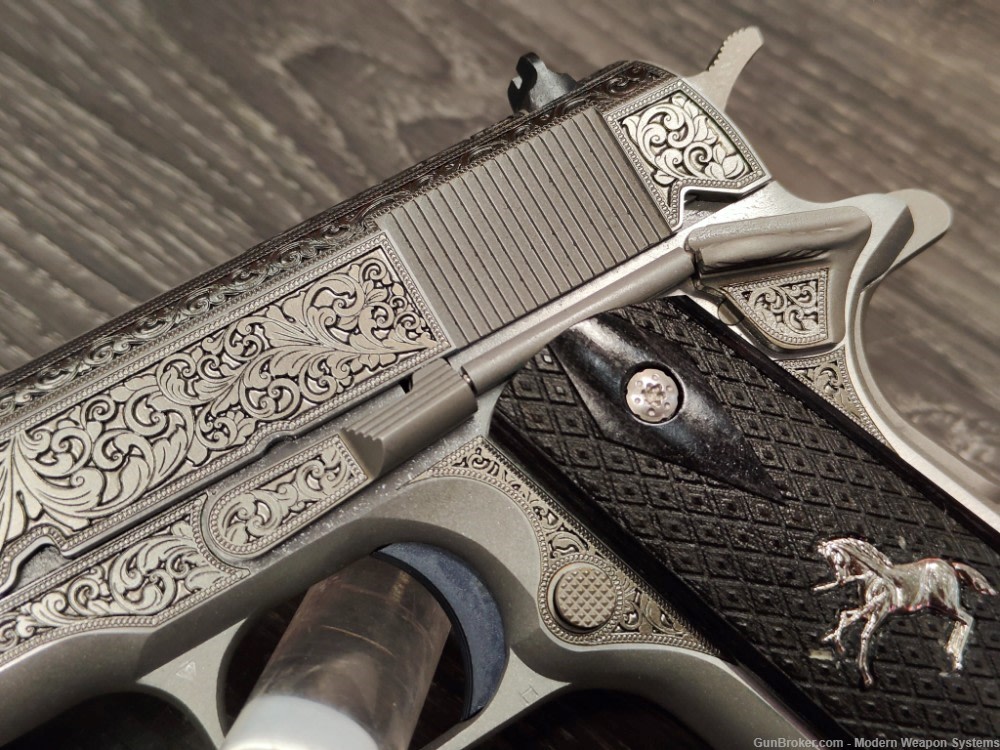 COLT 1911 ENGRAVED SCROLL EMBELISHED ORNATE FILIGREE O1911C-SS38-img-3