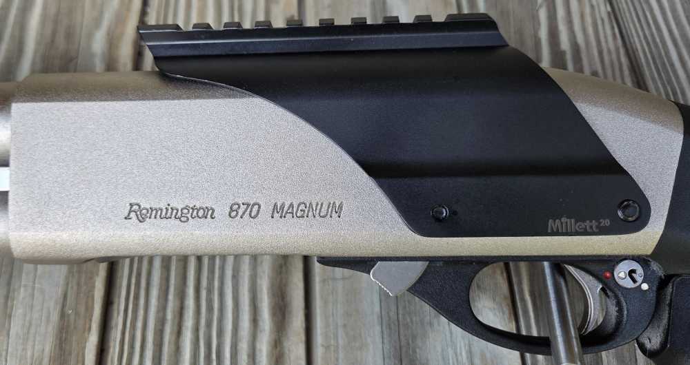 Remington 870 Marine Magnum 12GA 18" Nickel W/ Extras-img-1