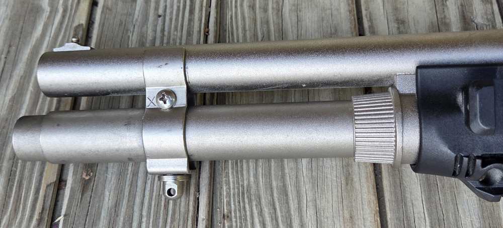 Remington 870 Marine Magnum 12GA 18" Nickel W/ Extras-img-4