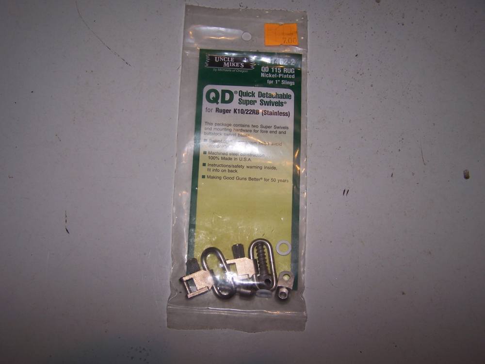 Uncle Mikes Nickle Plated Super Swivels Ruger K10/22  (New)-img-0