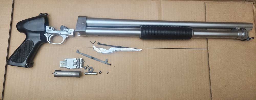 RARE ithaca model 37 Satin Nickel finish parts kit! DS POLICE STYLE!-img-0
