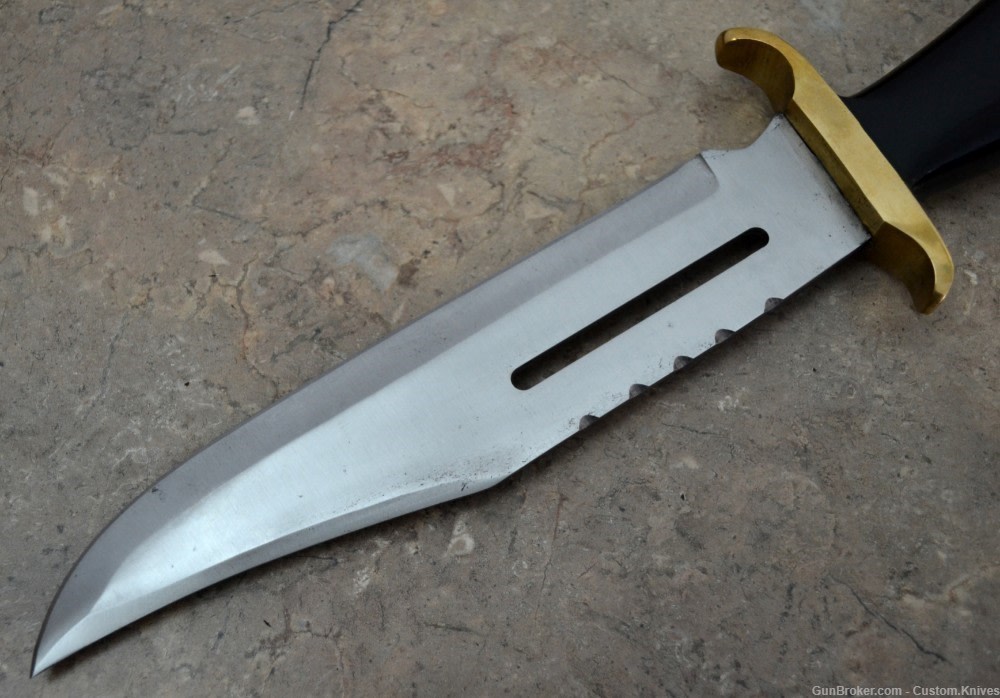 Custom Made Surgical Steel Hunting Knife with Texture Raisen Handle (AS 24)-img-6
