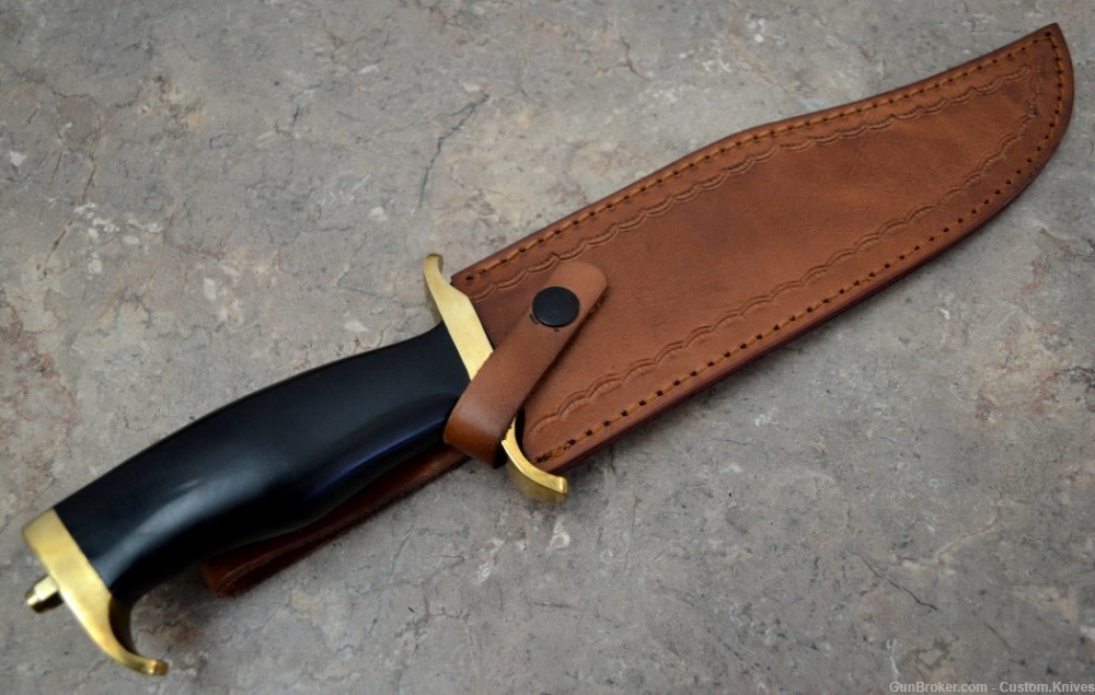 Custom Made Surgical Steel Hunting Knife with Texture Raisen Handle (AS 24)-img-8