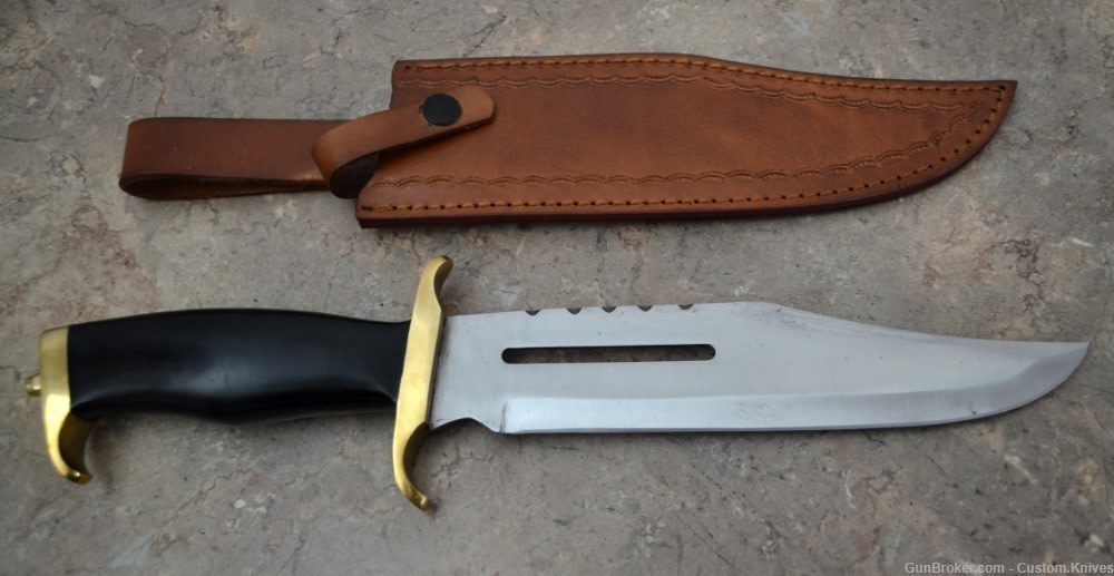 Custom Made Surgical Steel Hunting Knife with Texture Raisen Handle (AS 24)-img-0