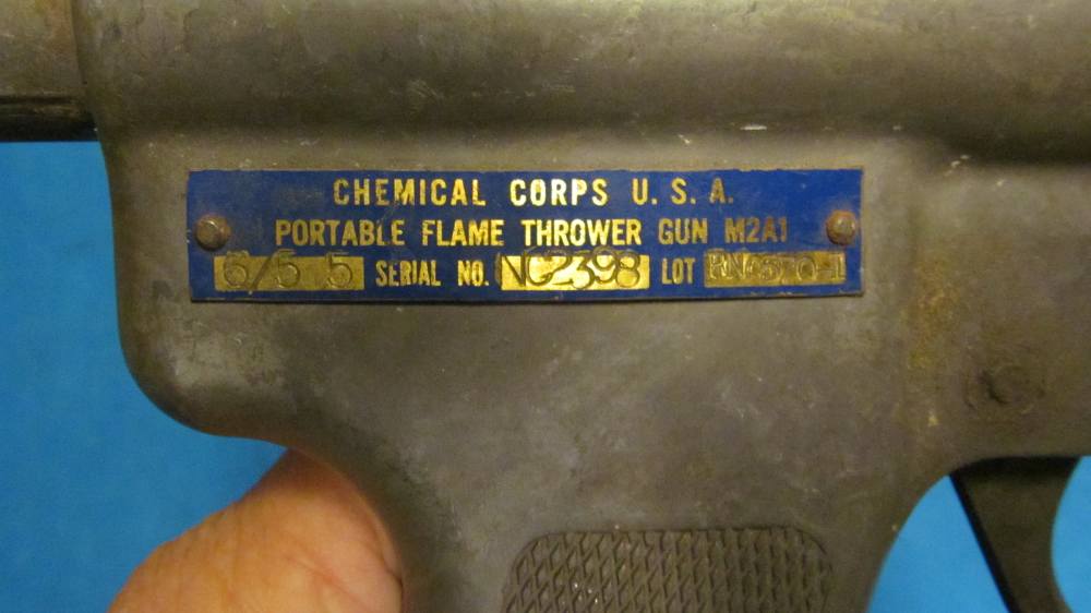 RARE WWII US USMC Army M2 M2-2 M2A1 Flame Thrower Flamethrower Wand Gun-img-7