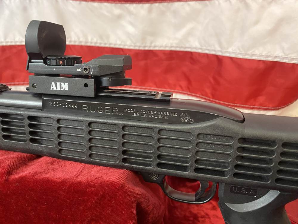 Ruger 10/22 Semi-Auto Rifle TAPCO Stock Red/Green dot sight included!-img-3