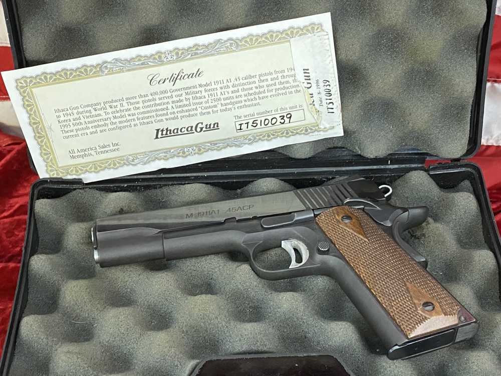 Rare Ithaca 1911A1 .45 ACP 50th Anniversary Commemorative 1 of 300 Made!-img-18
