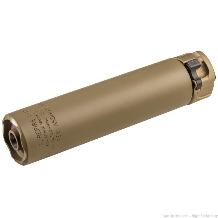 SureFire SOCOM 762 Mini-2 suppressor Gen 2 Series 7.62 NATO Silencer FDE-img-0