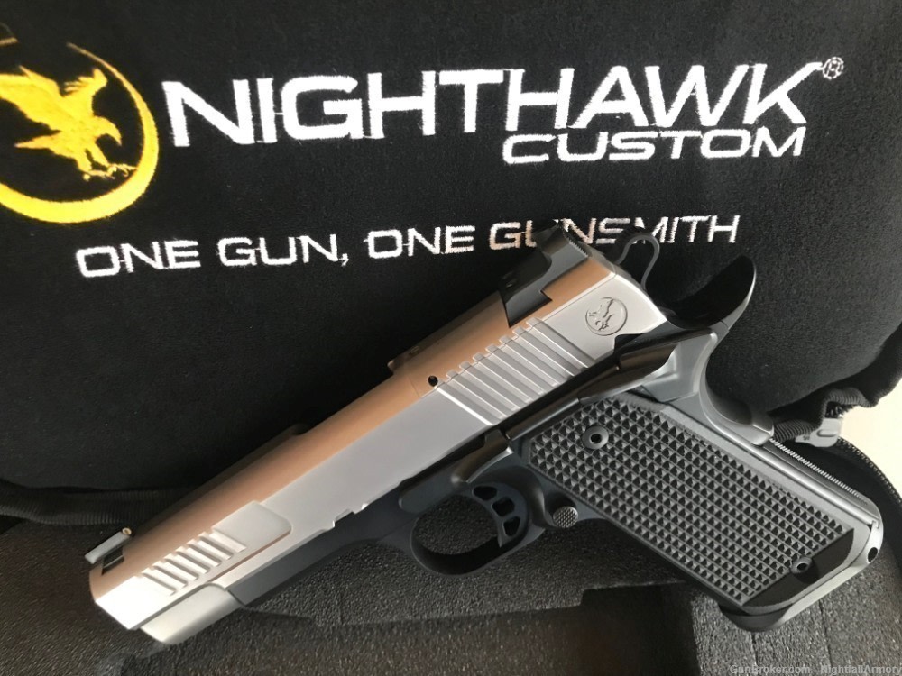 Nighthawk Custom Delegate 1911 9mm Commander IOS Optic System Silver DLC 9-img-4