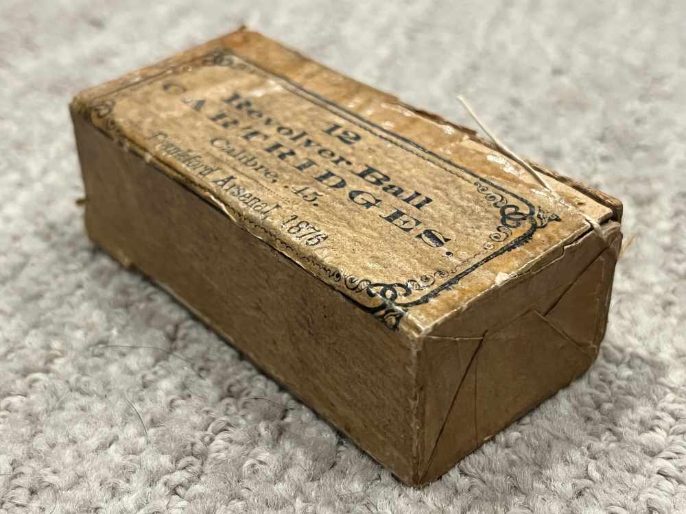 1876 Date RARE BOX Frankford Arsenal 45 REVOLVER CUSTER, Little Bighorn-img-2
