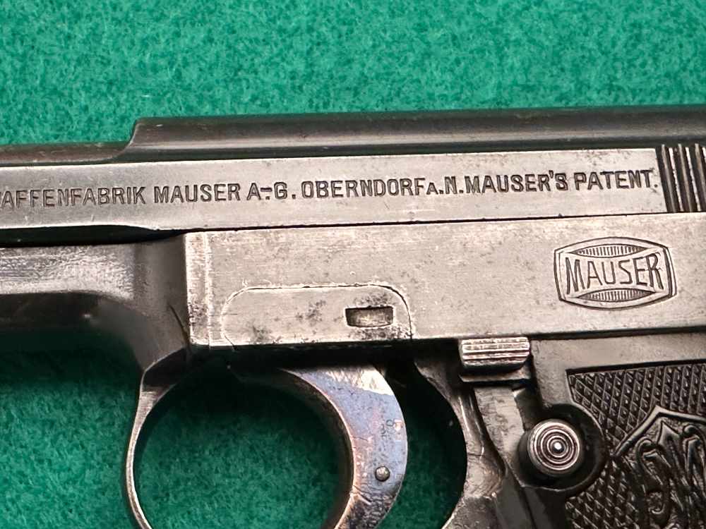 Mauser Model 1910 "Sidelatch" 6.35 / 25ACP Caliber Made in 1913 -img-3