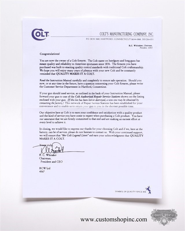 Colt Python 1990 Manual, Letter, More.-img-0