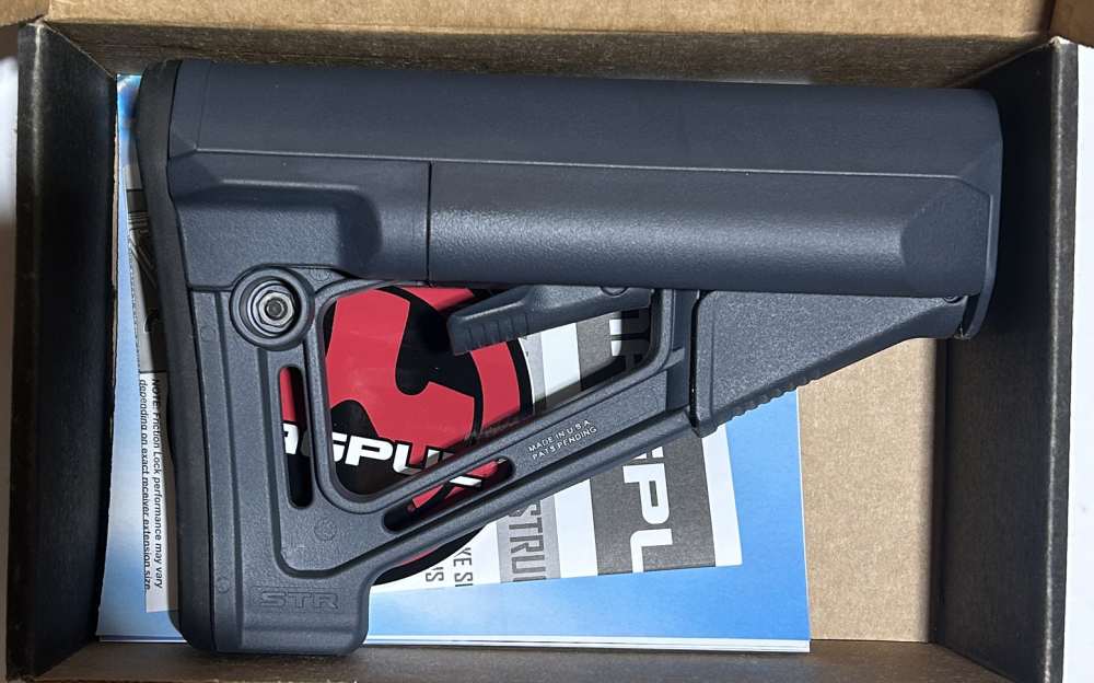 NEW Magpul STR Carbine Stock Grey AR15 M4 Mil Spec Mag470-Gry Storage-img-0