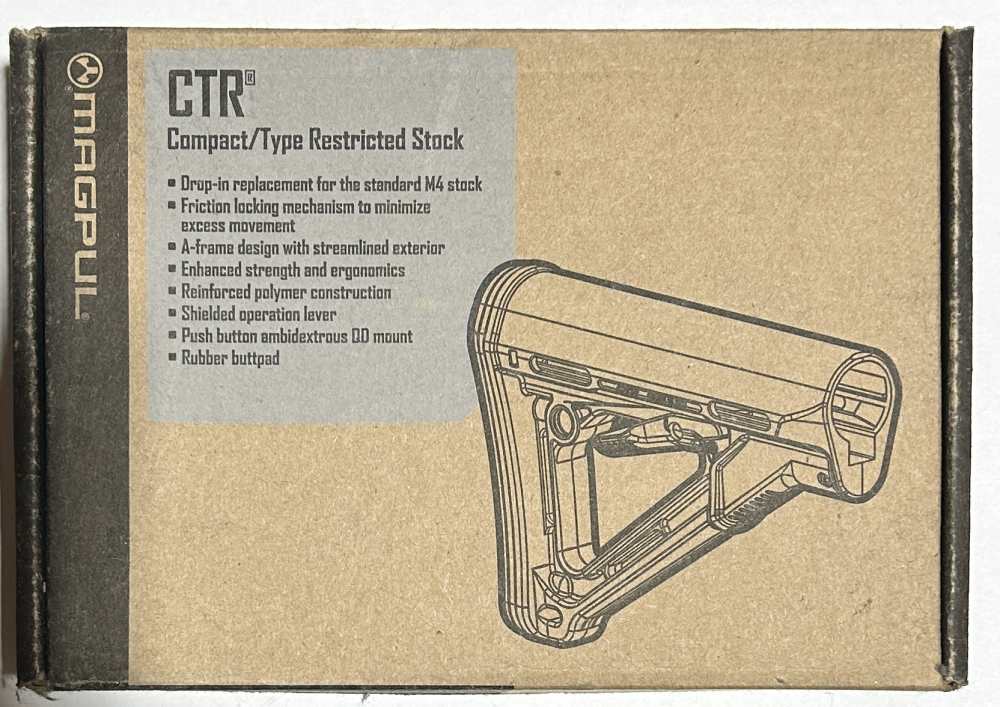 Magpul CTR Carbine Stock New Milspec AR15 Grey MAG310-GRY Rifle Stock-img-0
