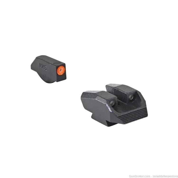 MEPROLIGHT Hyper Bright tritium 3 dot sights Kimber K6 & Dasa Orange Ring-img-0