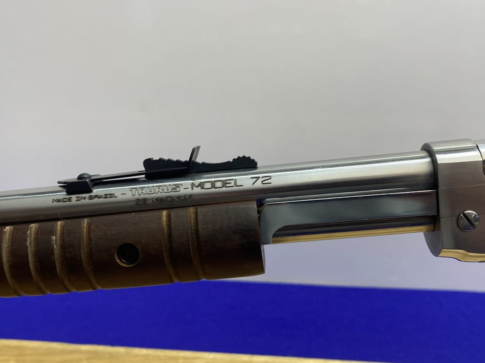 Taurus Model 72 Stainless .22 WMR 23" *RARE MAGNUM GALLERY PUMP RIFLE*-img-20