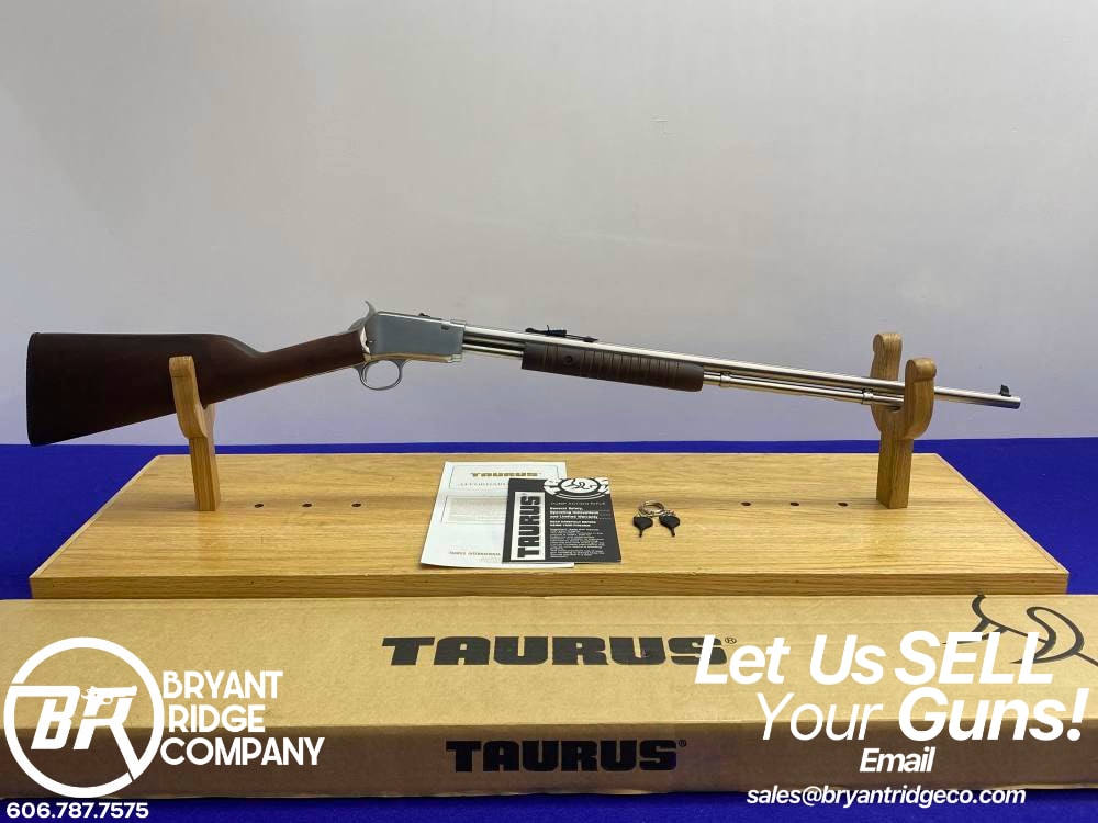 Taurus Model 72 Stainless .22 WMR 23" *RARE MAGNUM GALLERY PUMP RIFLE*-img-0