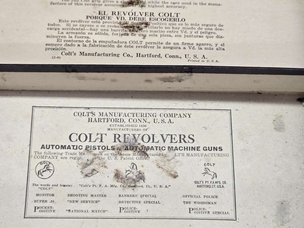 Colt Official Police 38 special 1947 original box -img-12