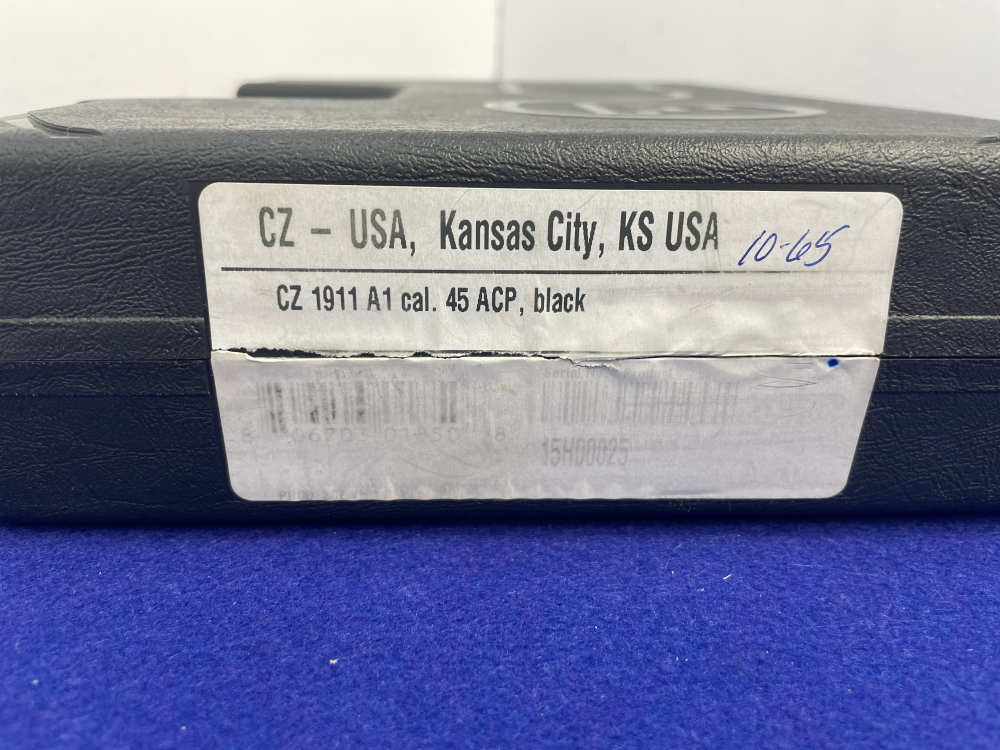 2015 CZ 1911 A1 .45 ACP 5" Black *DISCONTINUED VARIANT ONE YEAR PRODUCED*-img-5