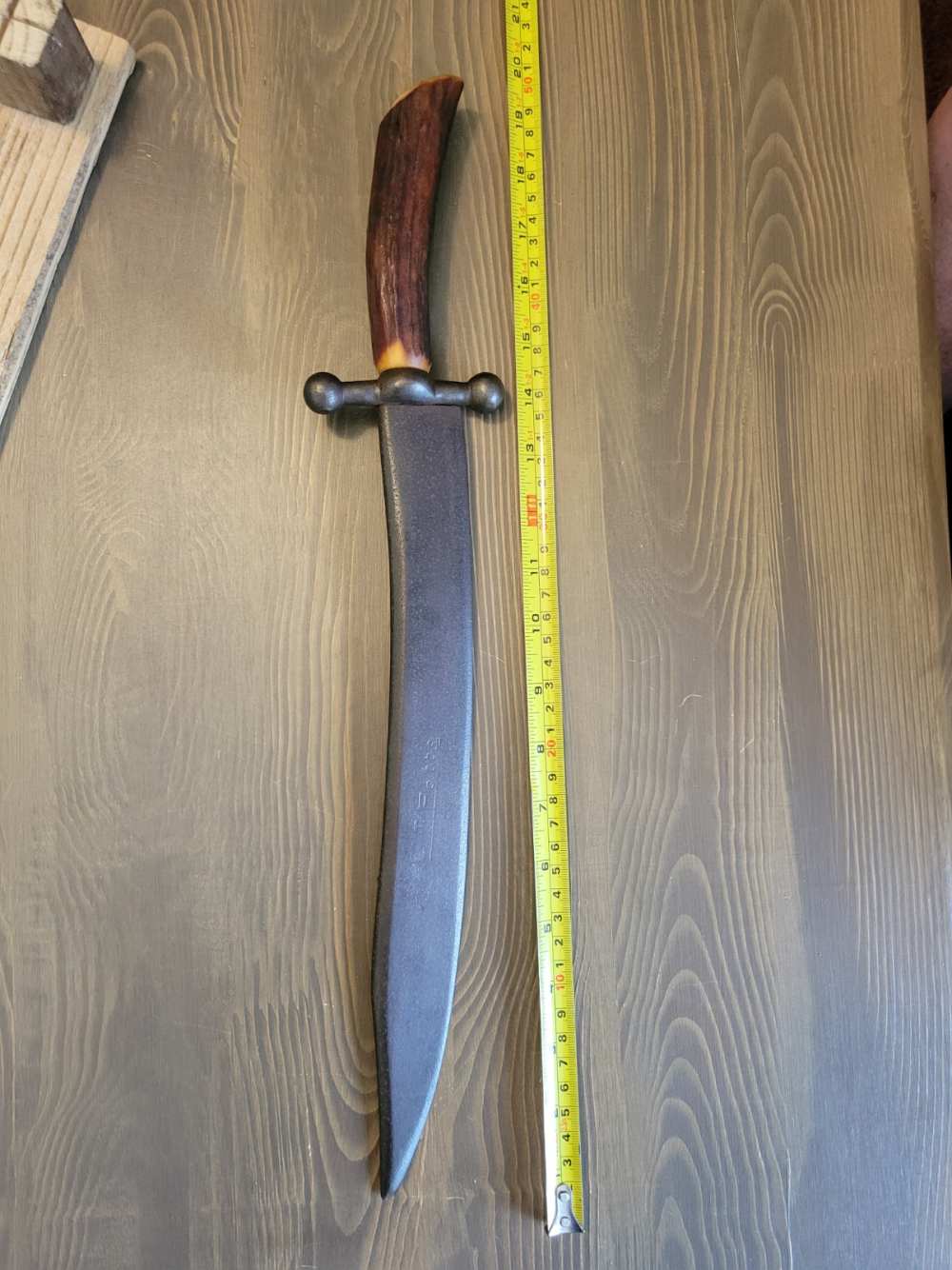 Original Civil War Stag Handle Bowie Knife Named T. Potts-Likely Confederat-img-5