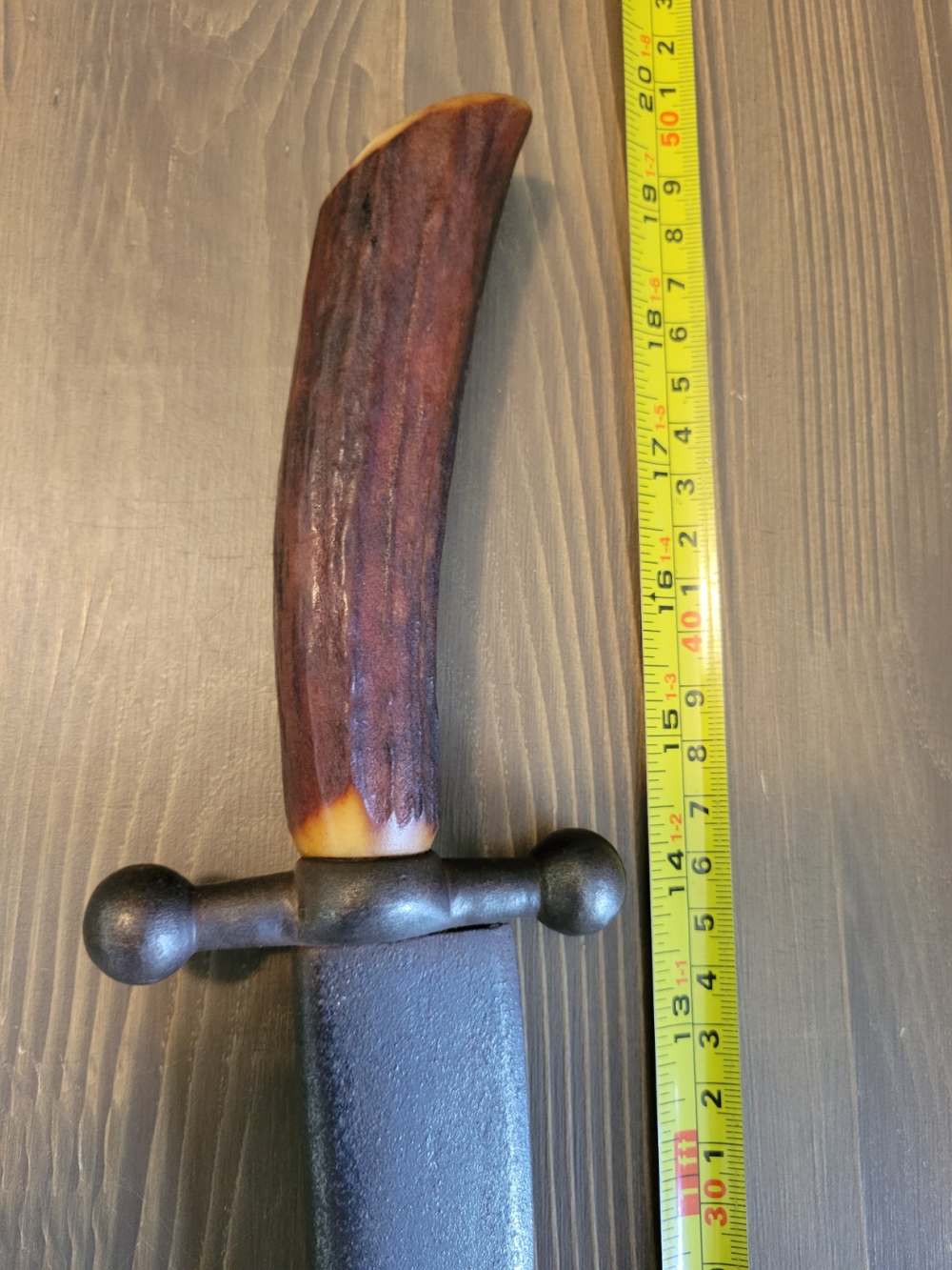 Original Civil War Stag Handle Bowie Knife Named T. Potts-Likely Confederat-img-6