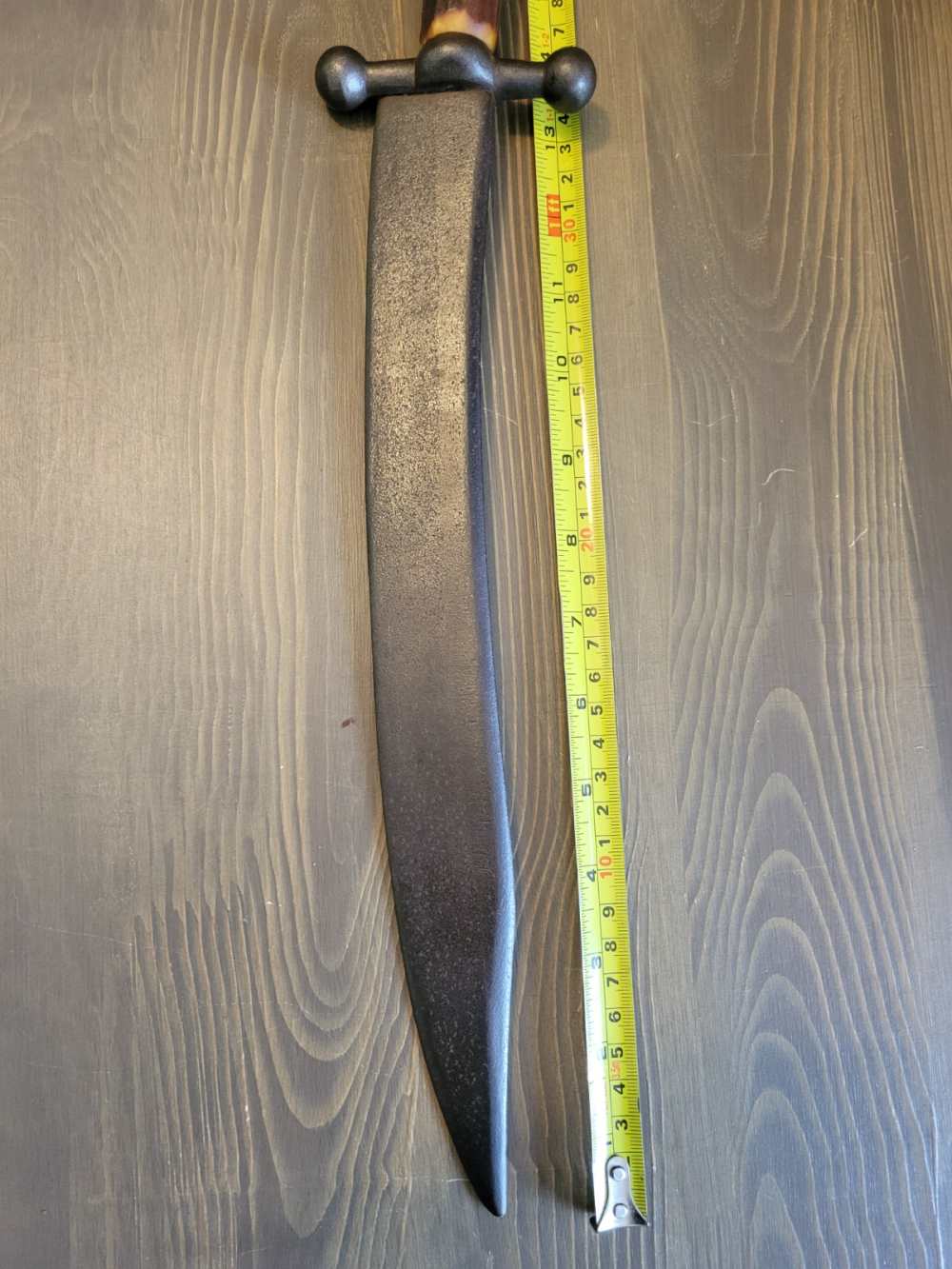 Original Civil War Stag Handle Bowie Knife Named T. Potts-Likely Confederat-img-4