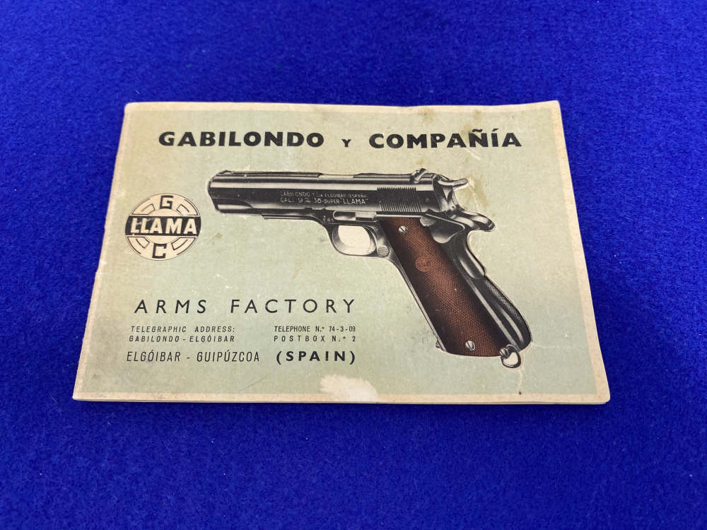 1964 Llama Model XV .22 LR Blue 3.68" *EARLY PURPLE FACTORY BOX & MANUAL*-img-4