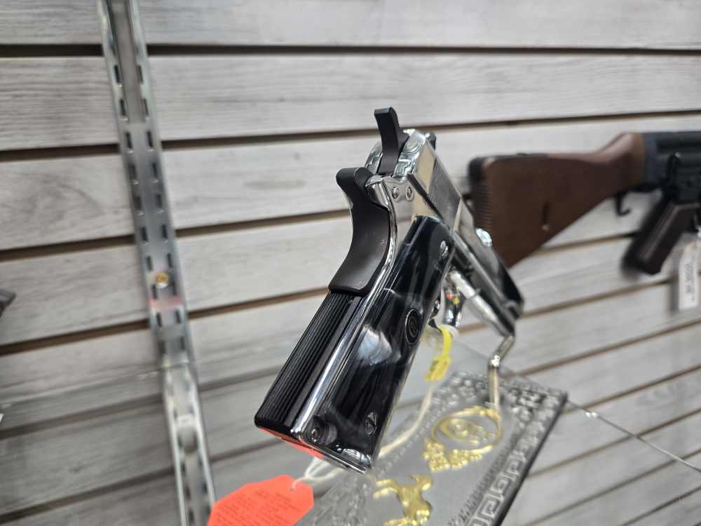 Colt Custom Bright Stainless 1911 with Custom Blued Accents-img-3