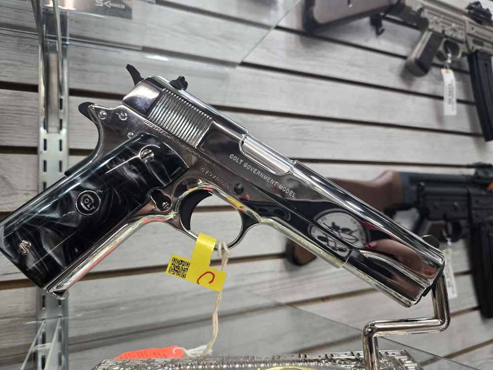 Colt Custom Bright Stainless 1911 with Custom Blued Accents-img-5