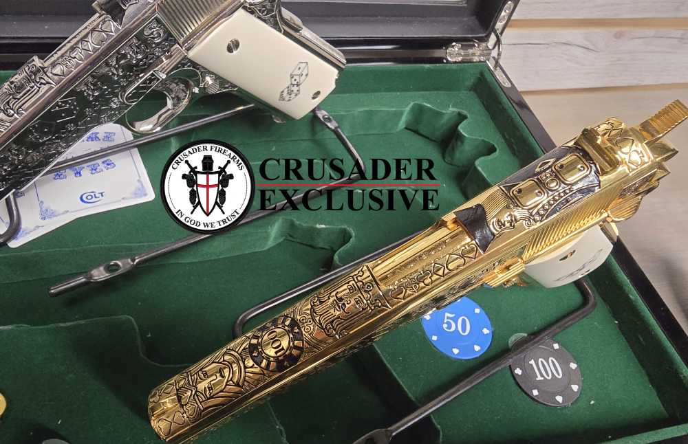 COLT "Snake Eyes" Set of Custom Colt 1911 Pistols 38SUPER & 45acp 1of 2 -img-13
