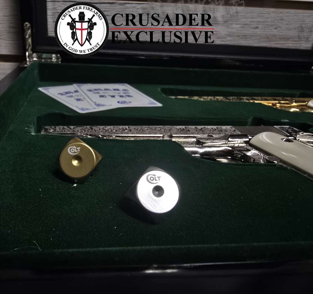 COLT "Snake Eyes" Set of Custom Colt 1911 Pistols 38SUPER & 45acp 1of 2 -img-3
