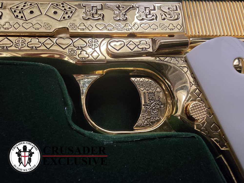 COLT "Snake Eyes" Set of Custom Colt 1911 Pistols 38SUPER & 45acp 1of 2 -img-9