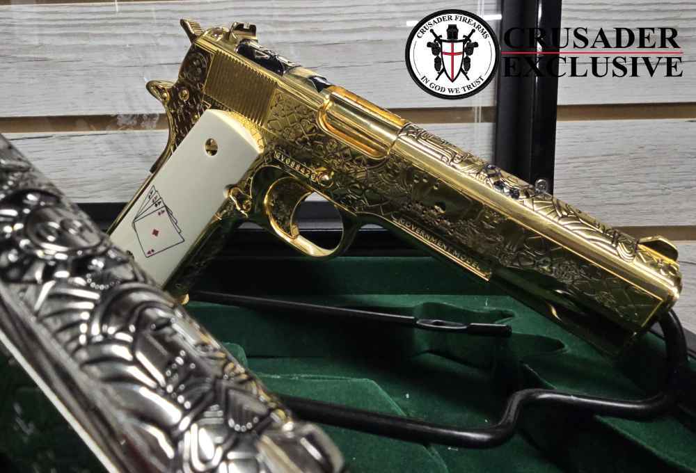 COLT "Snake Eyes" Set of Custom Colt 1911 Pistols 38SUPER & 45acp 1of 2 -img-18